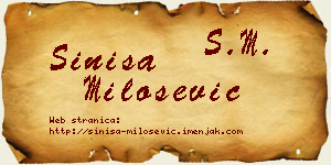 Siniša Milošević vizit kartica